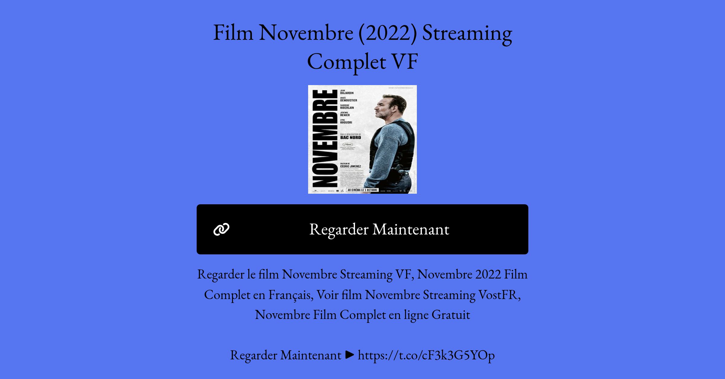 Film Novembre (2022) Streaming Complet VF